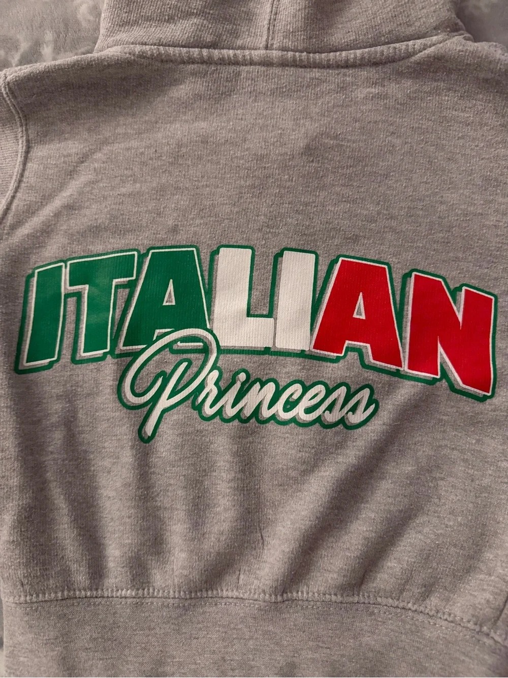 Jon Lauren Italian Princess Zip Hoodie with Italian Flag Heart